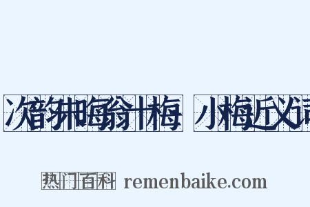 次韵朱晦翁十梅·小梅近义词是什么意思的图片